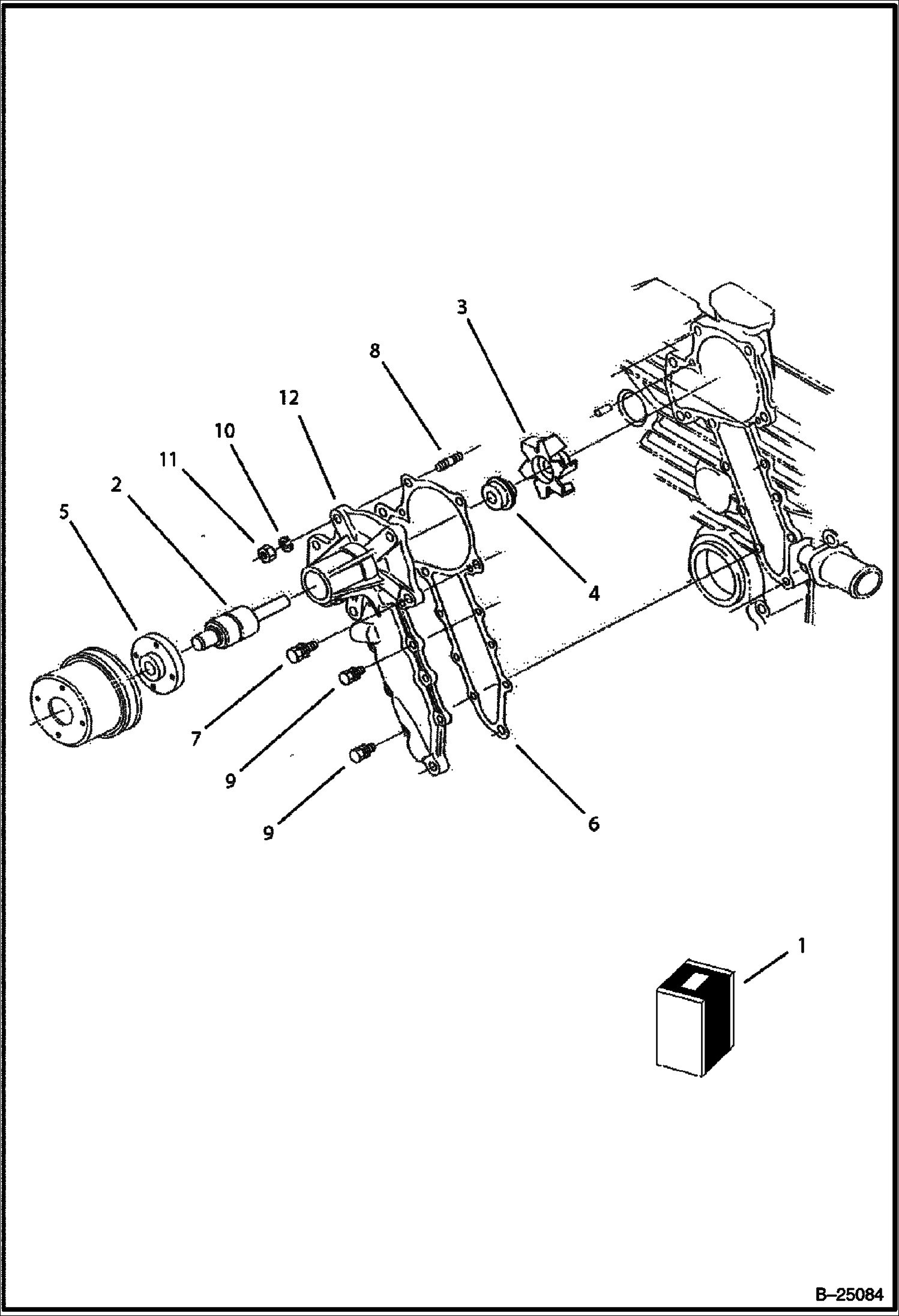 ВОДЯНАЯ ПОМПА (TIER II) (СЕРИЙНЫЙ НОМЕР 5732 11001 И ВЫШЕ)