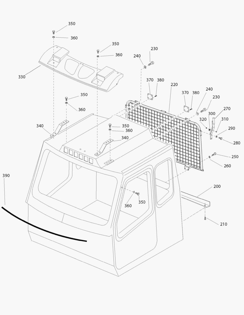 G310-4 CAB; EQUIPMENT OUTSIDE