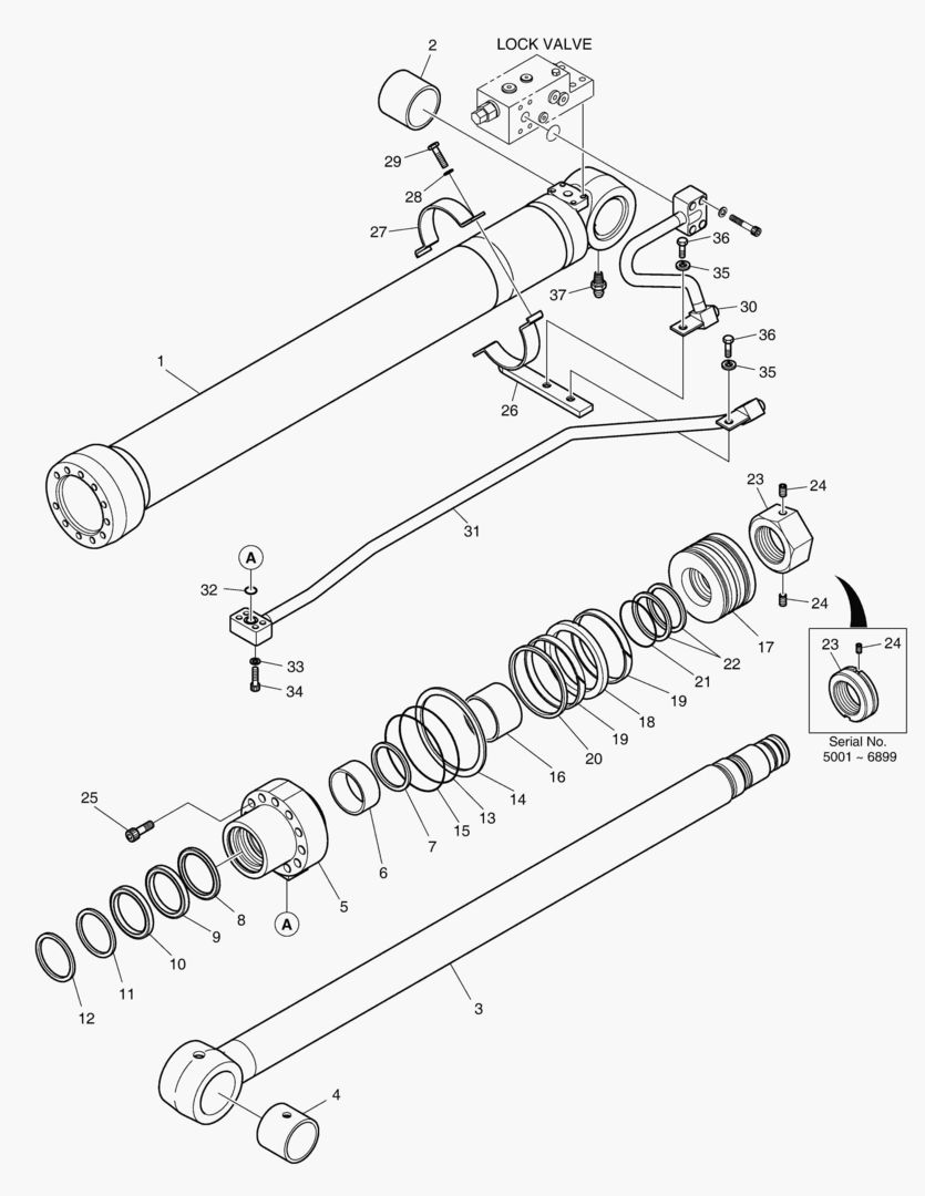 Спецтехника 4400 BOOM CYLINDER - R.H (LOCK VALVE) ARTI [5001~7057] - главное фото