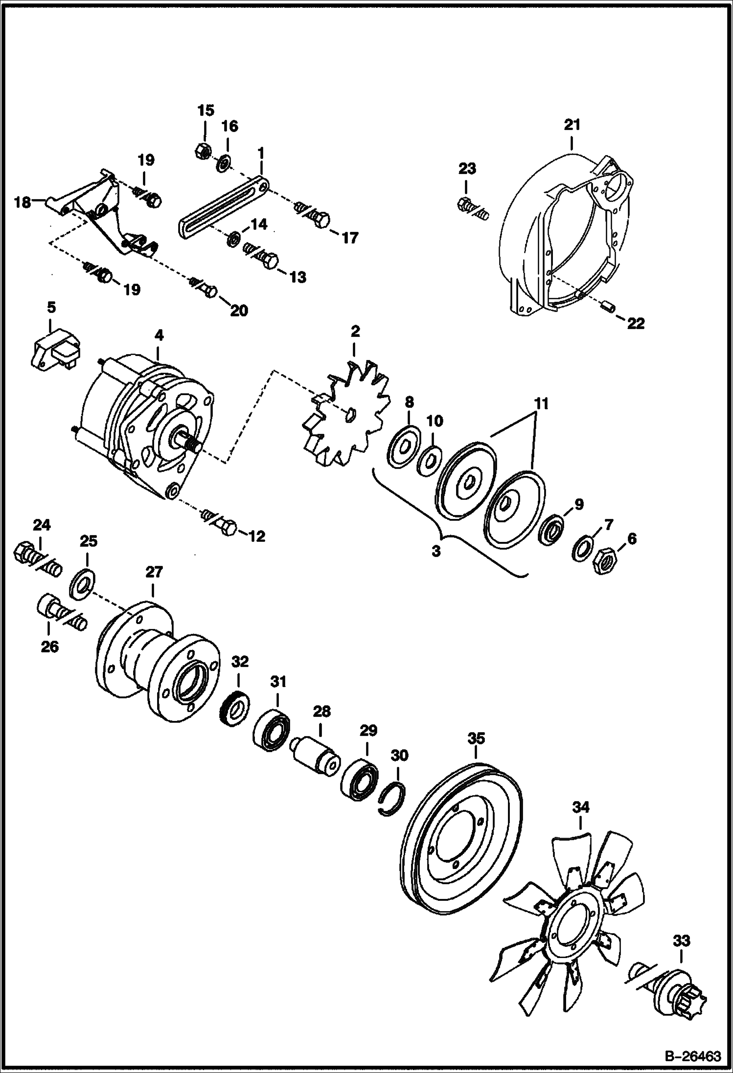 ГЕНЕРАТОР ПЕРЕМЕННОГО ТОКА И КРЕПЕЖНЫЕ ДЕТАЛИ