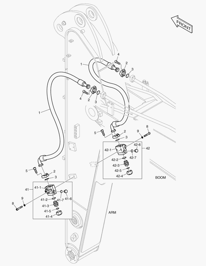 6450 ARM PIPING - ARM 2.0m(ONE & TWO WAY)