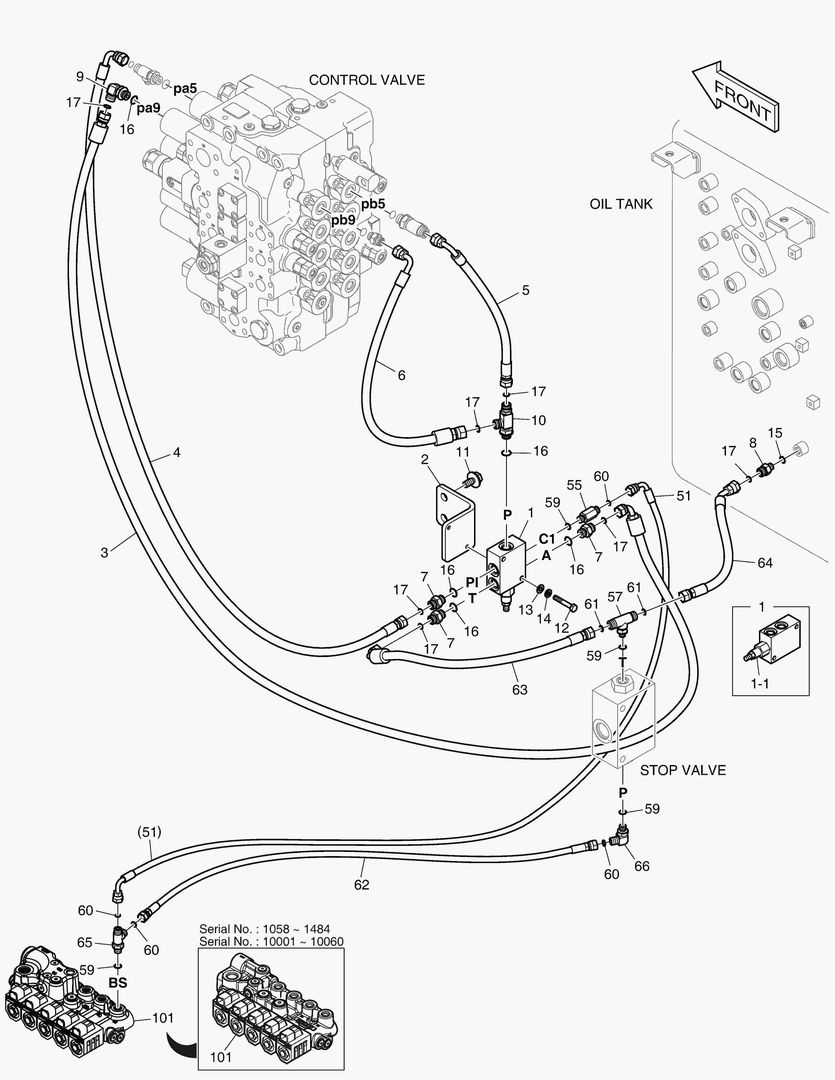 ТРУБОПРОВОД СЕРВОУПРАВЛЕНИЯ - 2 НАСОСА
