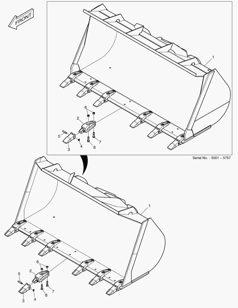 5490 BUCKET 3.7гЋҐ - TOOTH