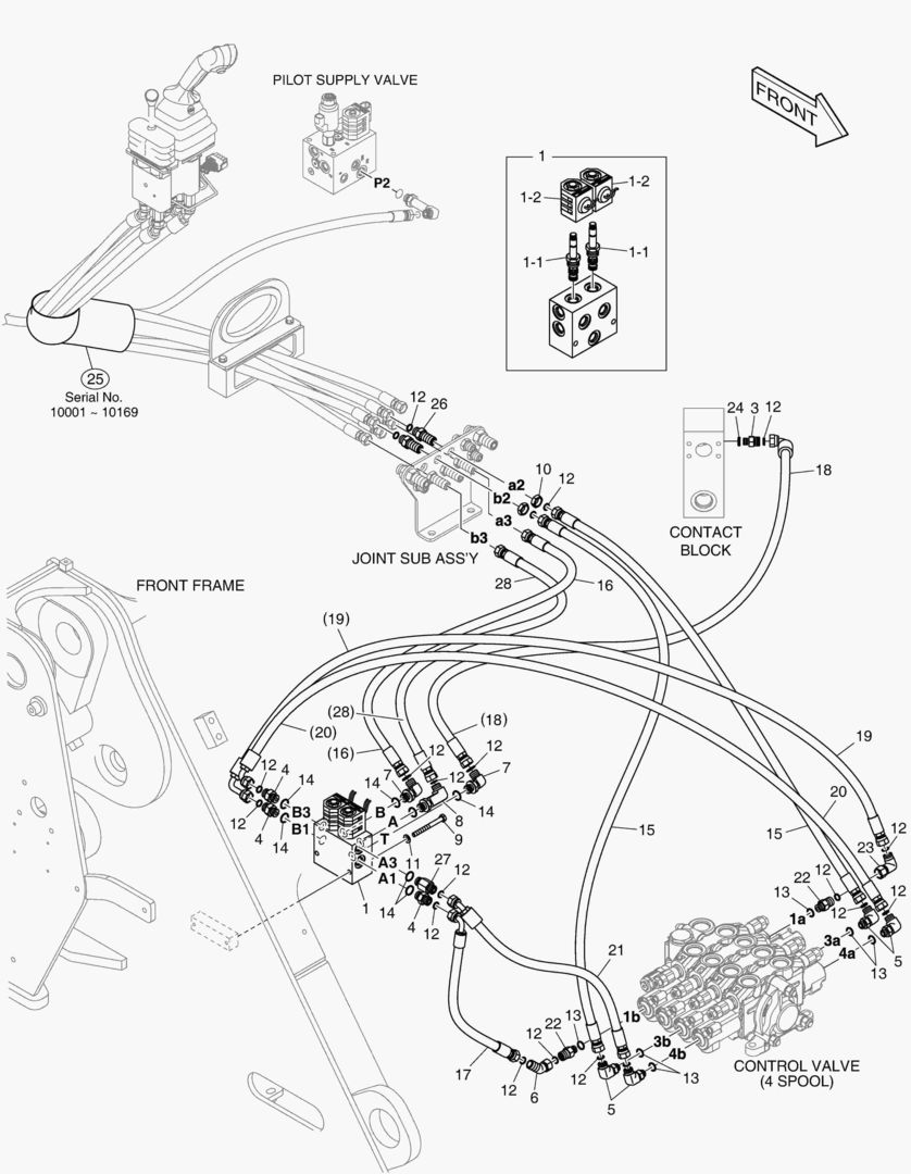 ТРУБОПРОВОД СЕРВОУПРАВЛЕНИЯ - 4 КАТУШКИ