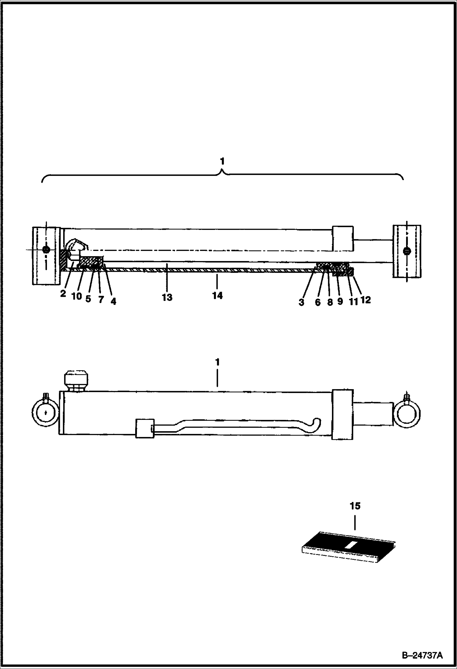 ЭКСКАВАТОР-ПОГРУЗЧИК (ГИДРОЦИЛИНДР ЧЕРПАКА) (406 6310 И ВЫШЕ) (506 6311 И ВЫШЕ)