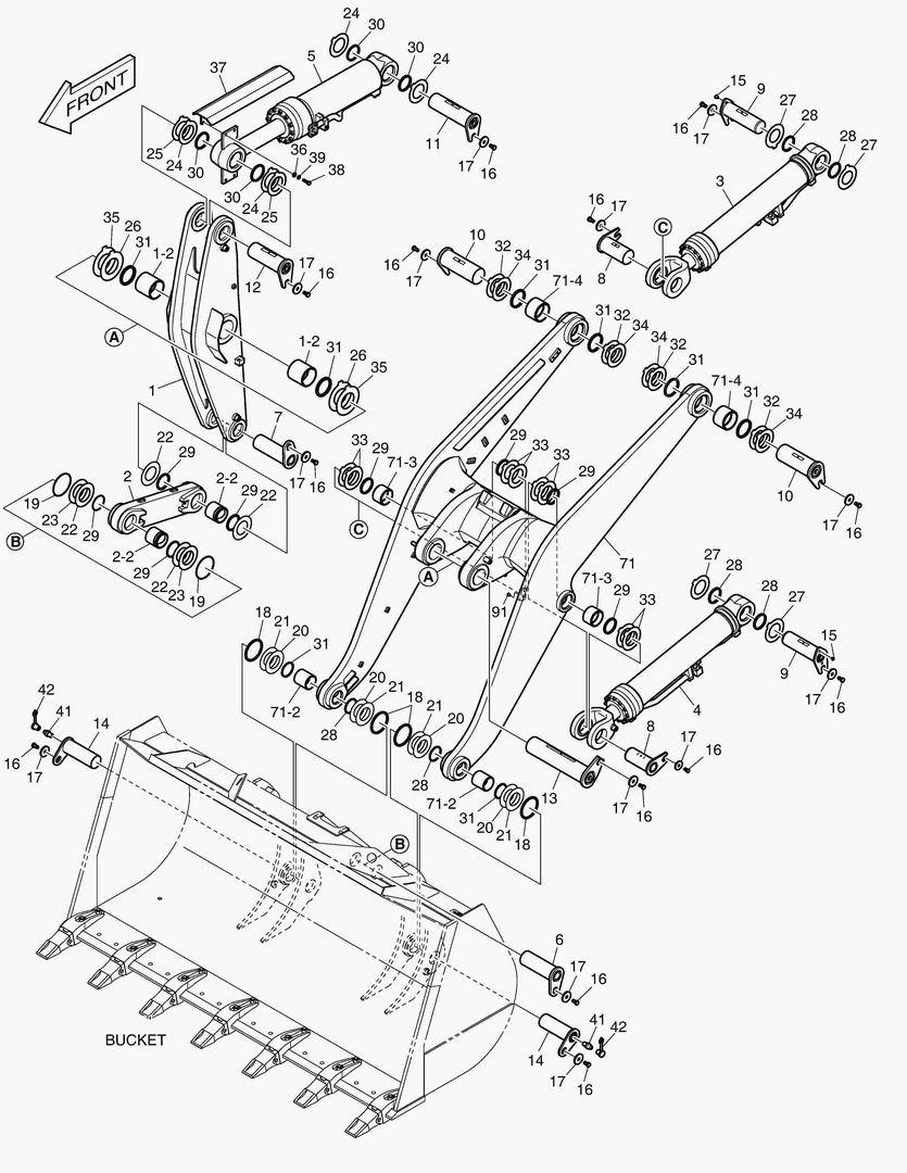 РУКОЯТЬ ПОГРУЗЧИКА В СБОРЕ
