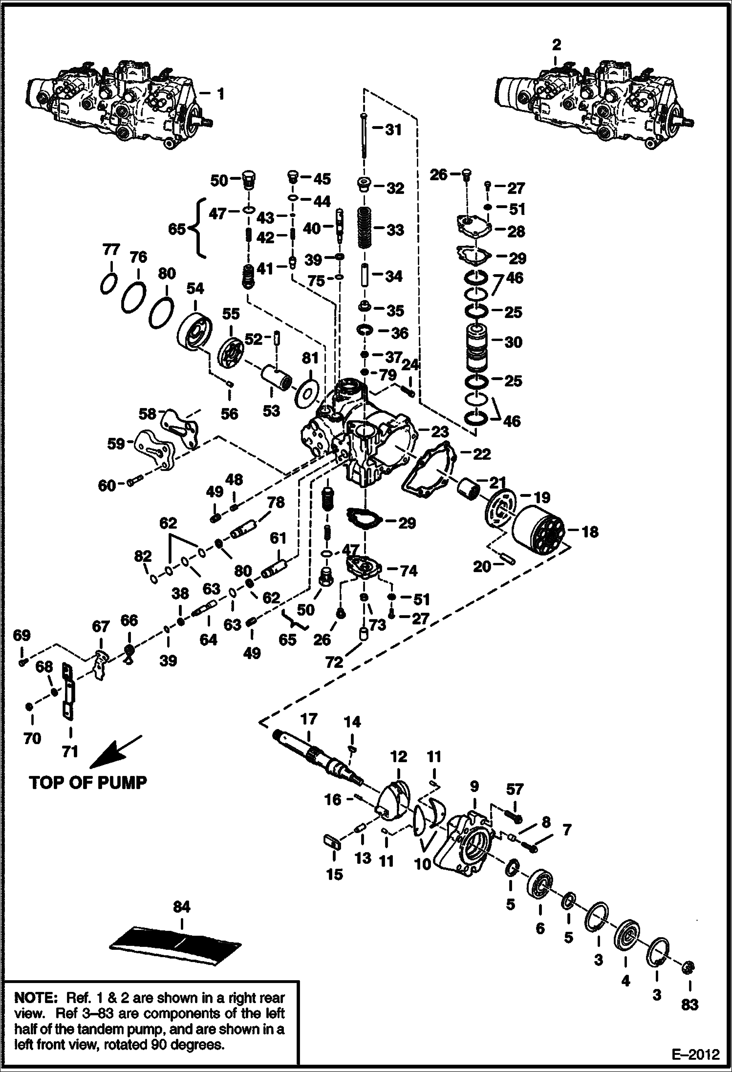 ГИДРОСТАТИЧЕСКИЙ НАСОС (ПРАВОСТОРОННИЙ) (M91-46907, 46909, 46910, 46911, 46918 И 46919)