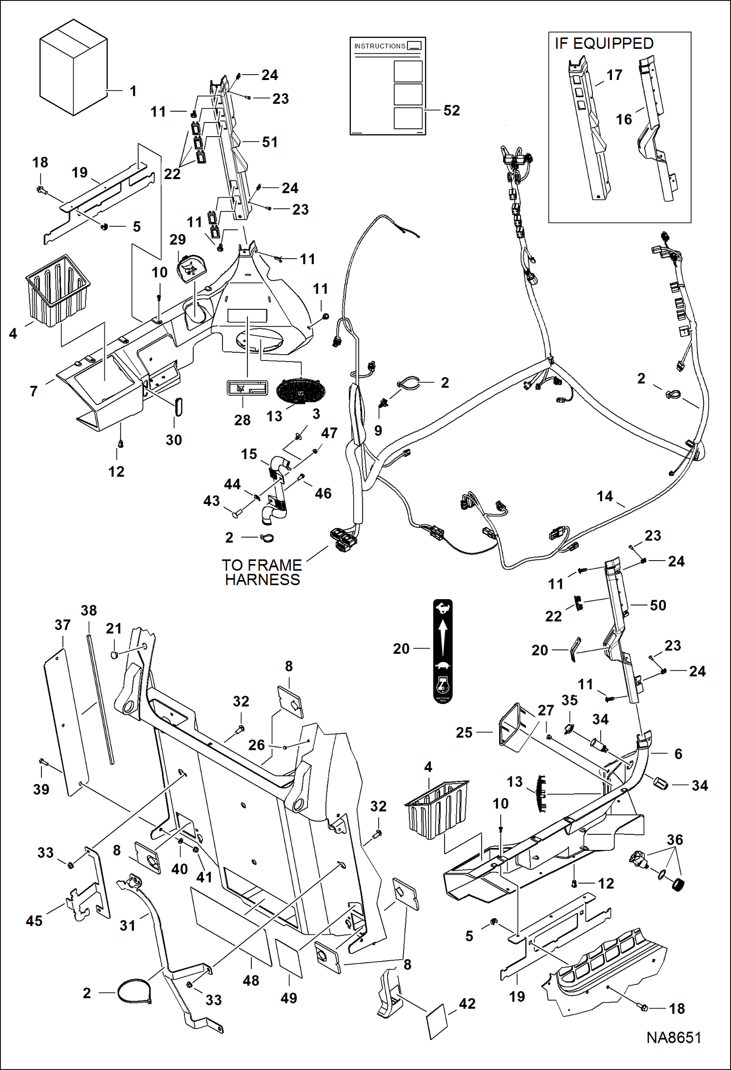 КОМПЛЕКТ МАТЕРИАЛОВ ДЛЯ ВНУТРЕННЕЙ ОТДЕЛКИ ТИПА DELUXE (ГЛАВНЫЙ ЖГУТ ПРОВОДОВ 3-СОЕДИНИТЕЛЯ)