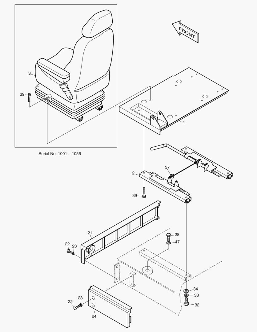 1410 SEAT & ELECTRIC BOX