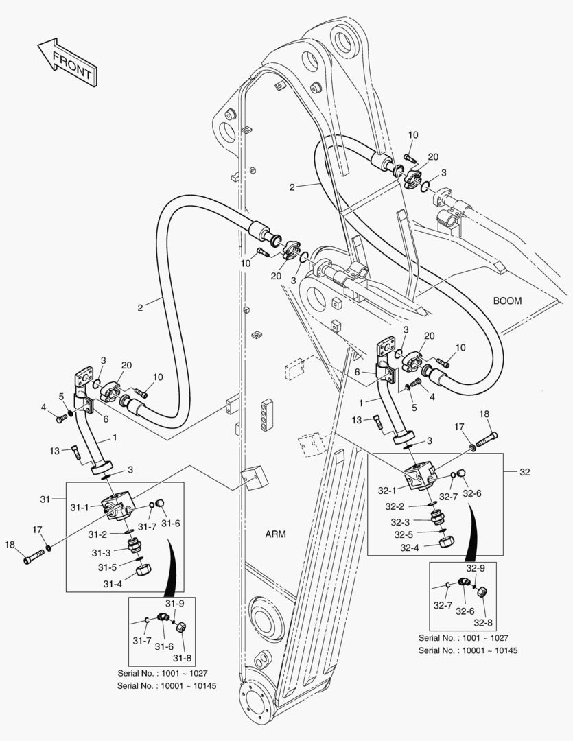 6780 ARM PIPING - ONE & TWO WAY(ARM 2.6m)