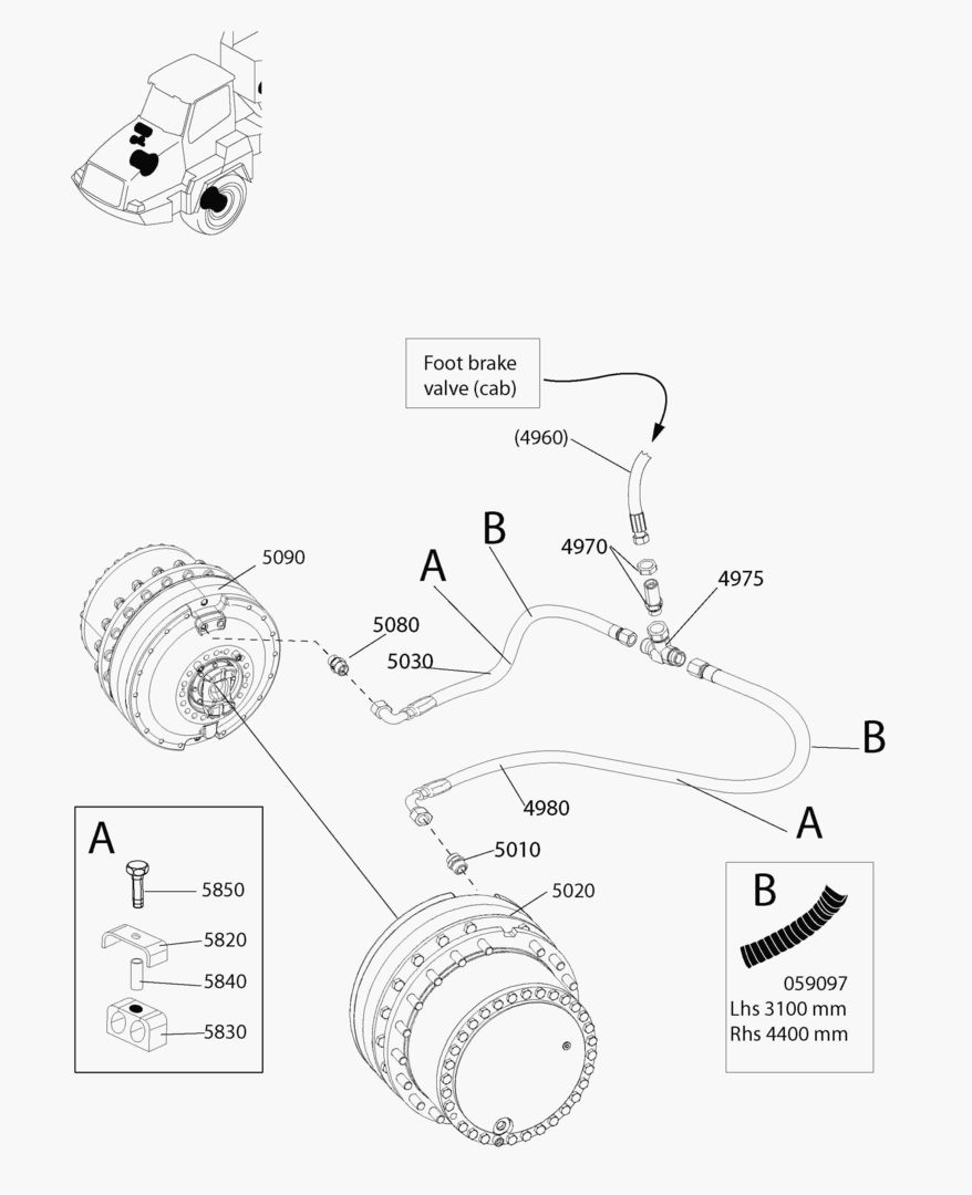 G190-62 BRAKE SYSTEM FRONT AXLE