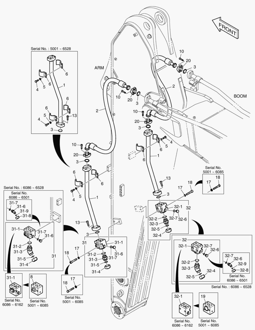 6200 ARM PIPING - ONE & TWO WAY(ARM 3.2m)