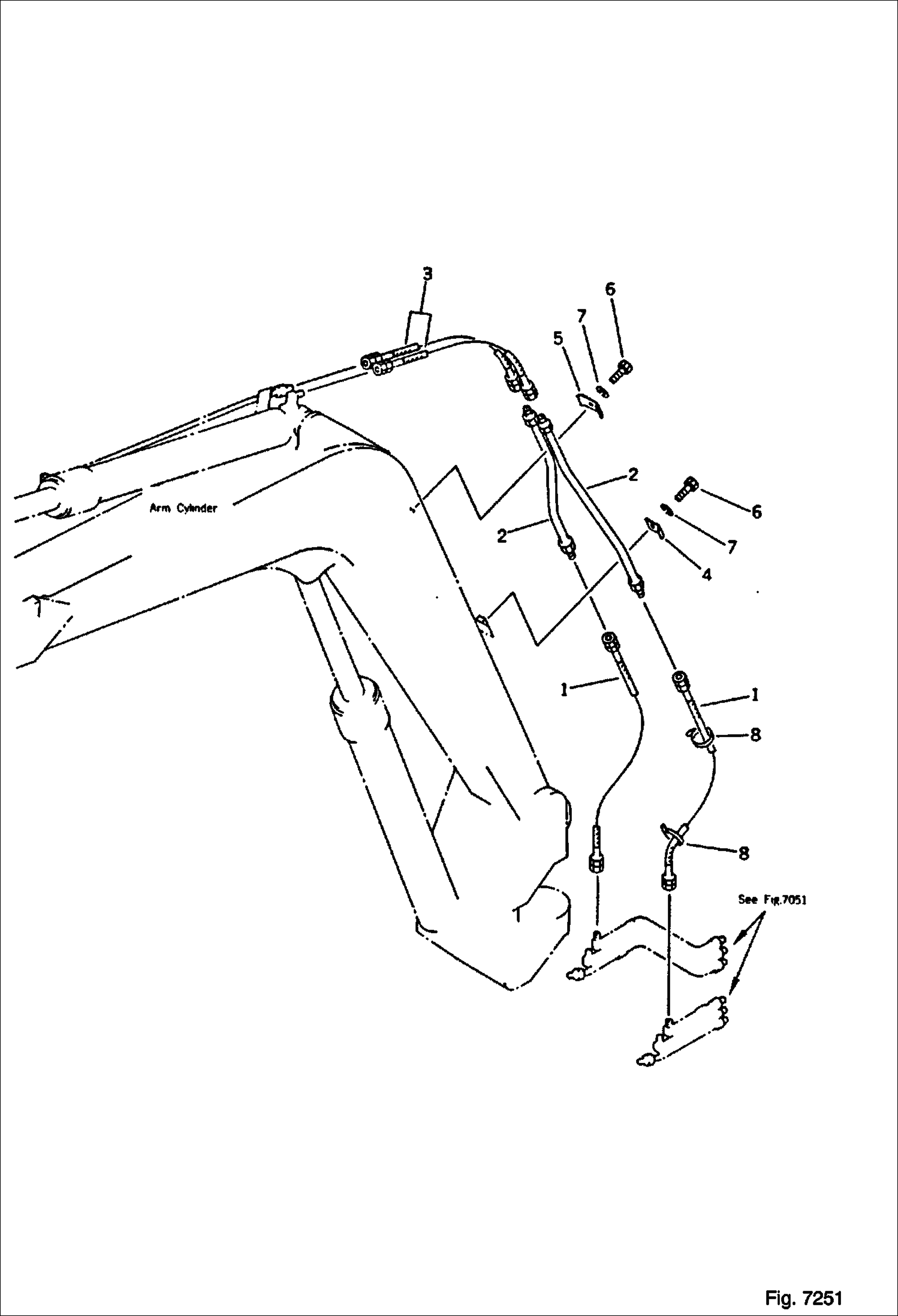 ТРУБОПРОВОД ГИДРАВЛИЧЕСКОЙ СИСТЕМЫ ТРУБОПРОВОД ЦИЛИНДРОВ РУКОЯТИ НА СТОРОНЕ ГИДРАВЛИЧЕСКОГО РУКАВА