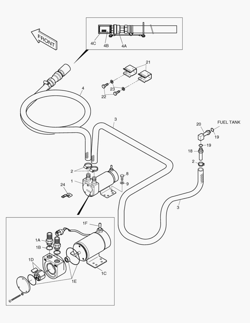 НАСОС ЗАЛИВНОЙ ГОРЛОВИНЫ ТОПЛИВА В СБОРЕ