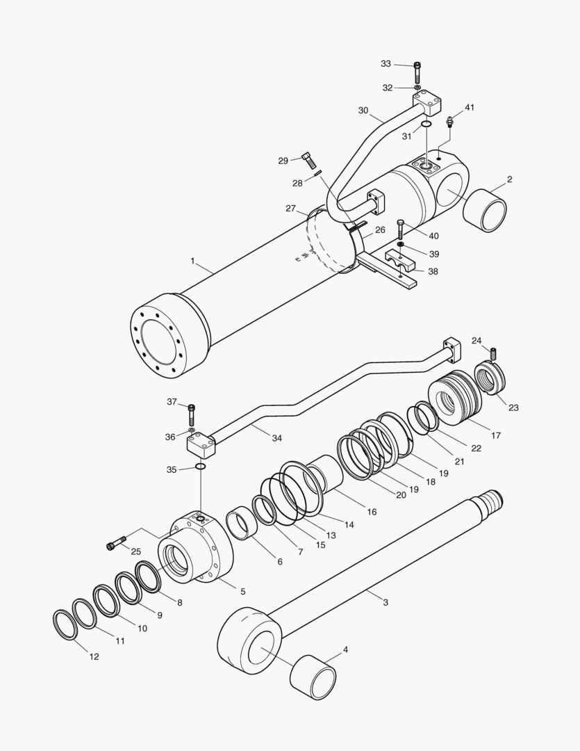 ЦИЛИНДР СТРЕЛЫ - ЛЕВОСТОРОННИЙ
