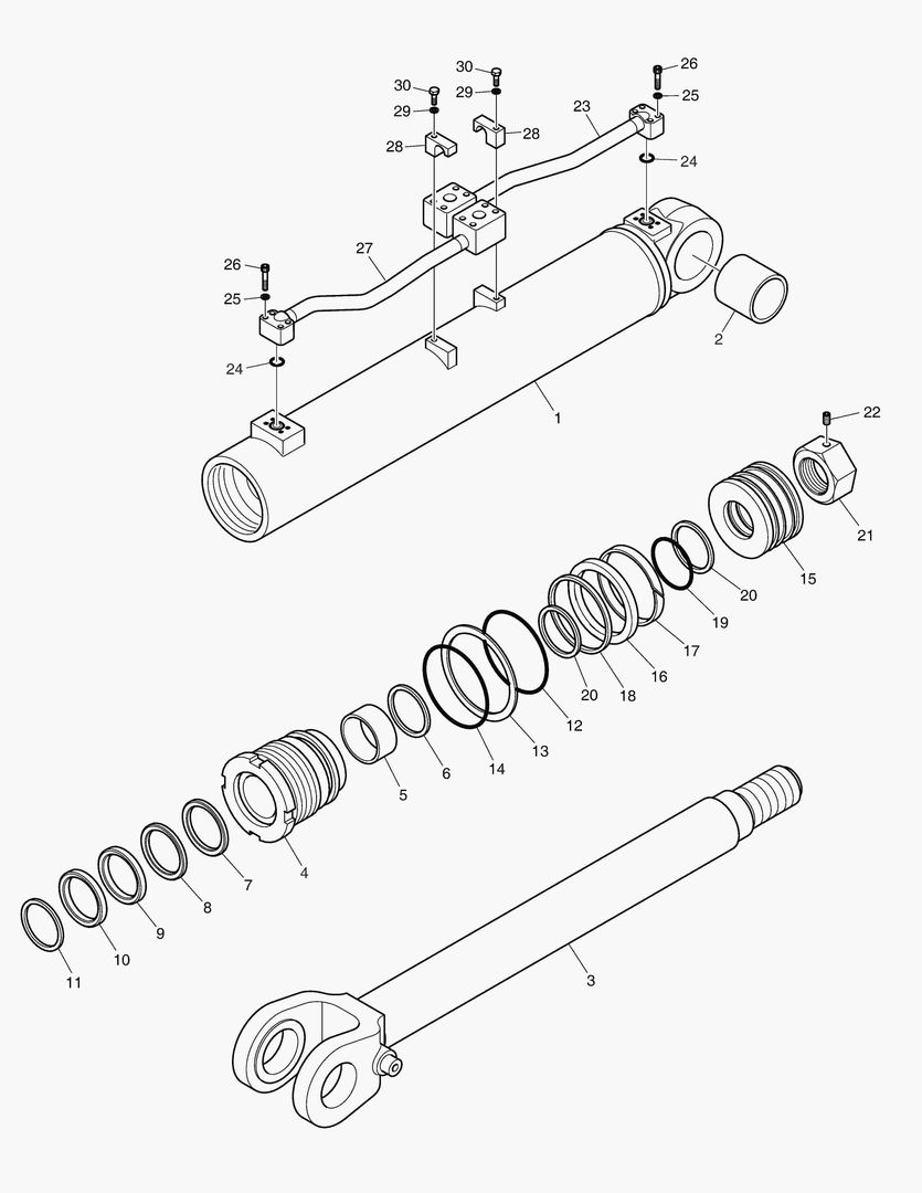 ГИДРОЦИЛИНДР ПОДЪЕМА-ЛЕВОСТОРОННИЙ