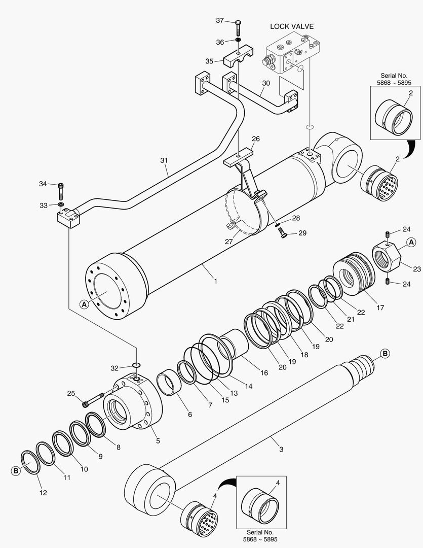 Спецтехника 4501 BOOM CYLINDER - R.H. (LOCK VALVE) [5868~] - главное фото