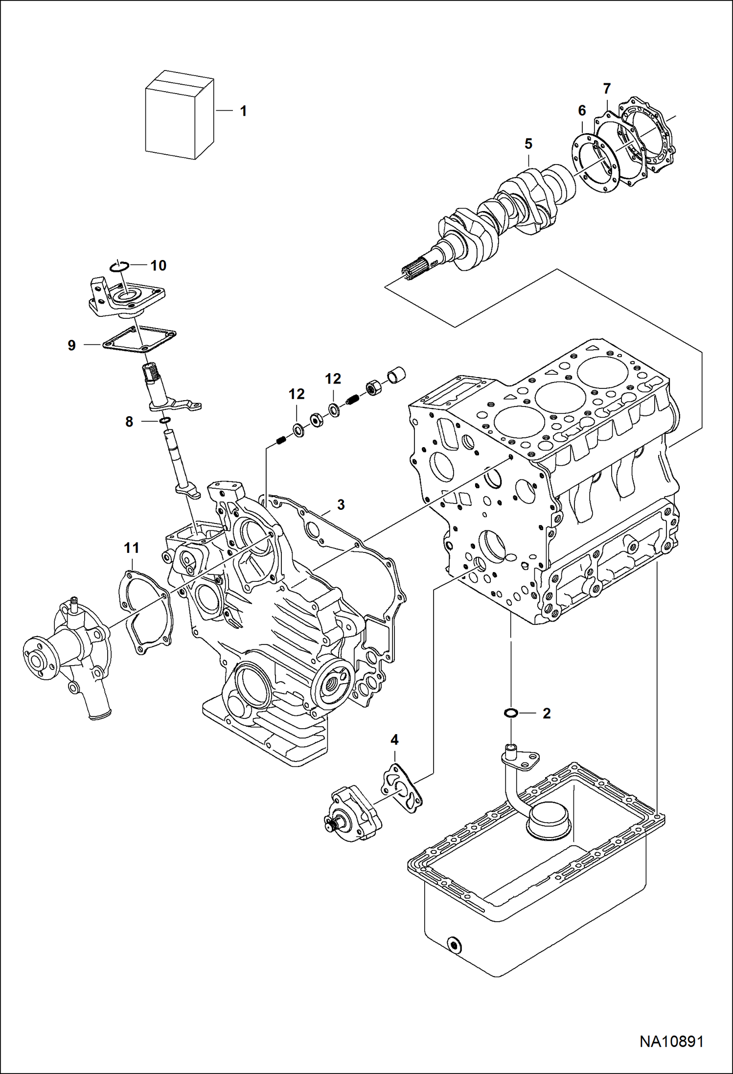 Схема КОМПЛЕКТ НИЖНИХ ПРОКЛАДОК TIER IV