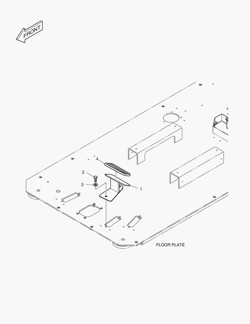 ПОДСТАВКА ДЛЯ НОГ - ЛЕВОСТОРОННИЙ(СИСТЕМА ЗАЩИТЫ ПРИ ОПРОКИДЫВАНИИ)