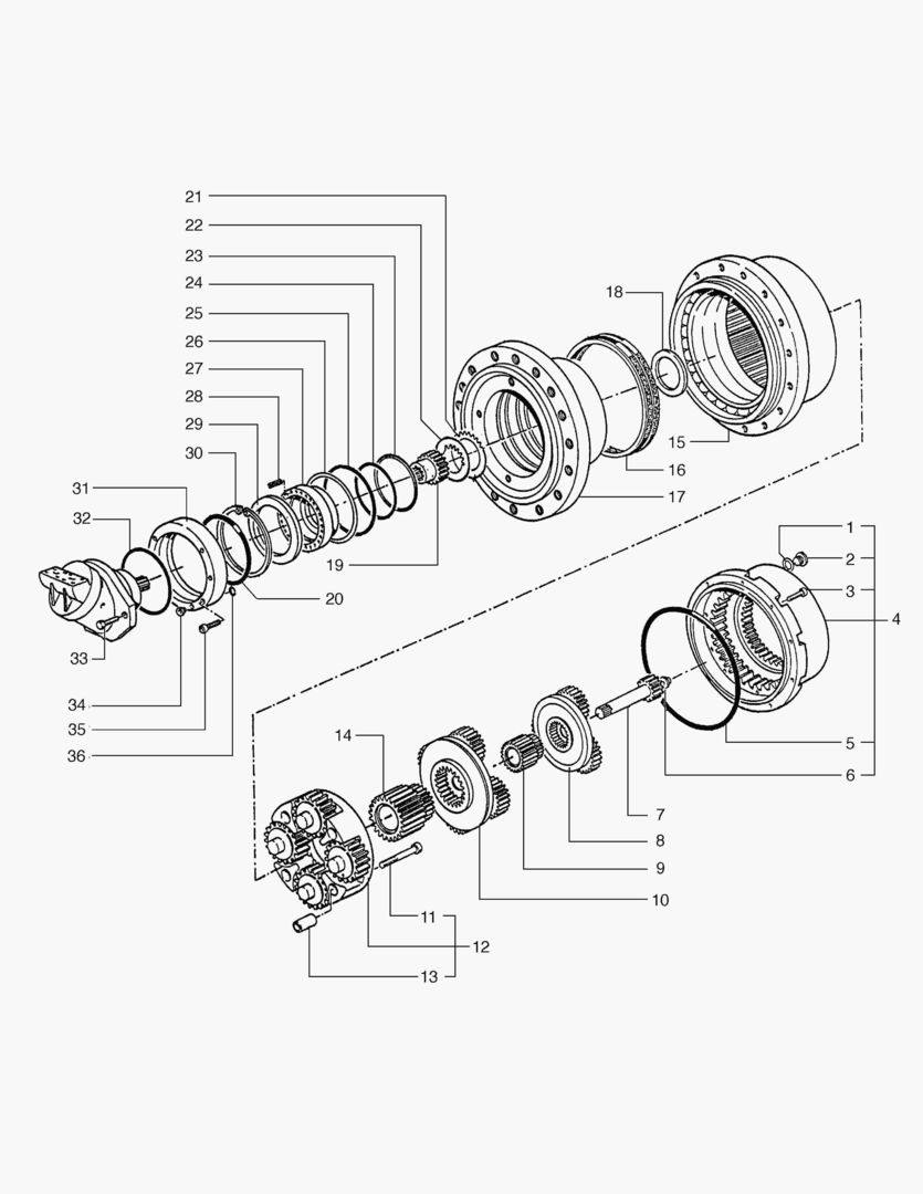 6361 TRAVEL MOTOR-REDUCTION GEAR [49~]