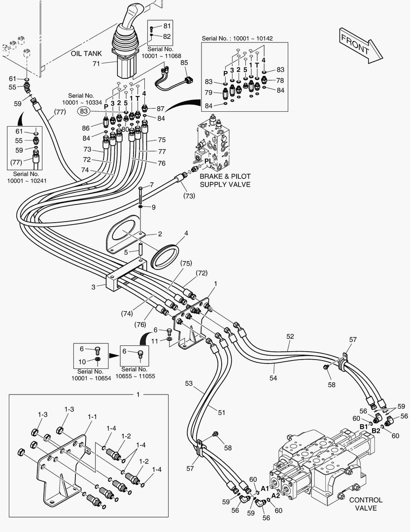 ТРУБОПРОВОД СЕРВОУПРАВЛЕНИЯ-2 КАТУШКИ(ОДИН)