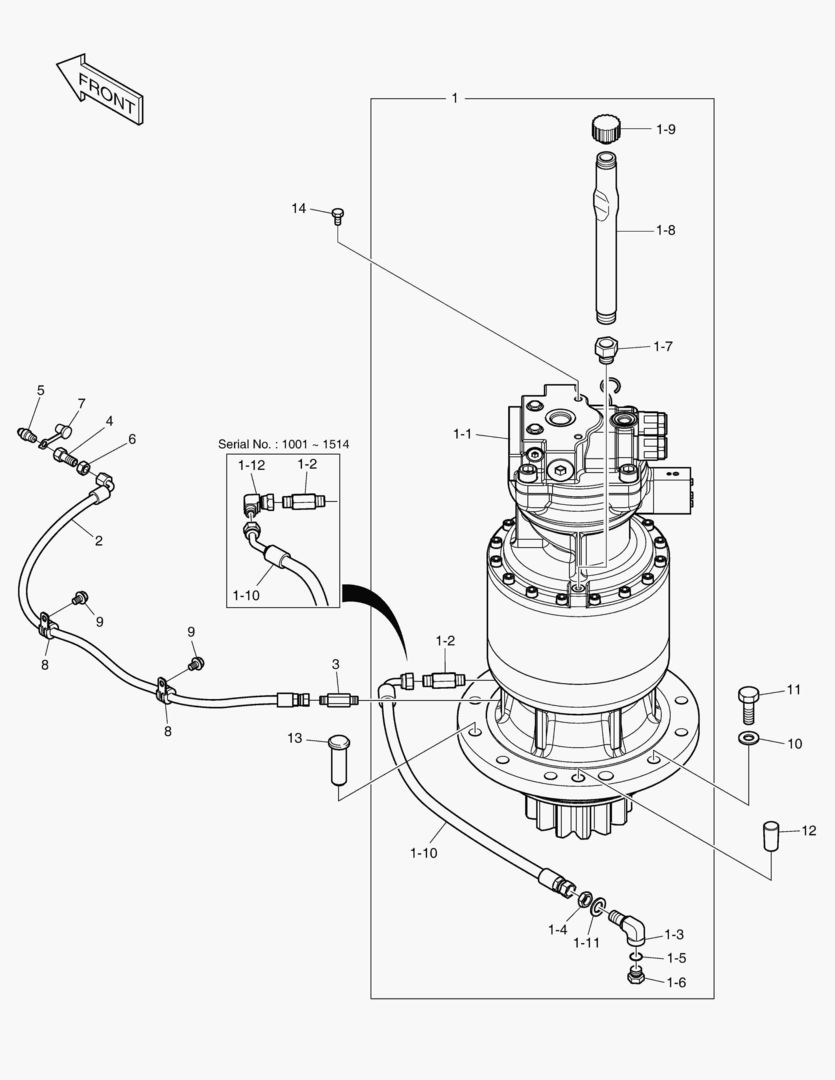 ГИДРОМОТОР ПОВОРОТА ПЛАТФОРМЫ