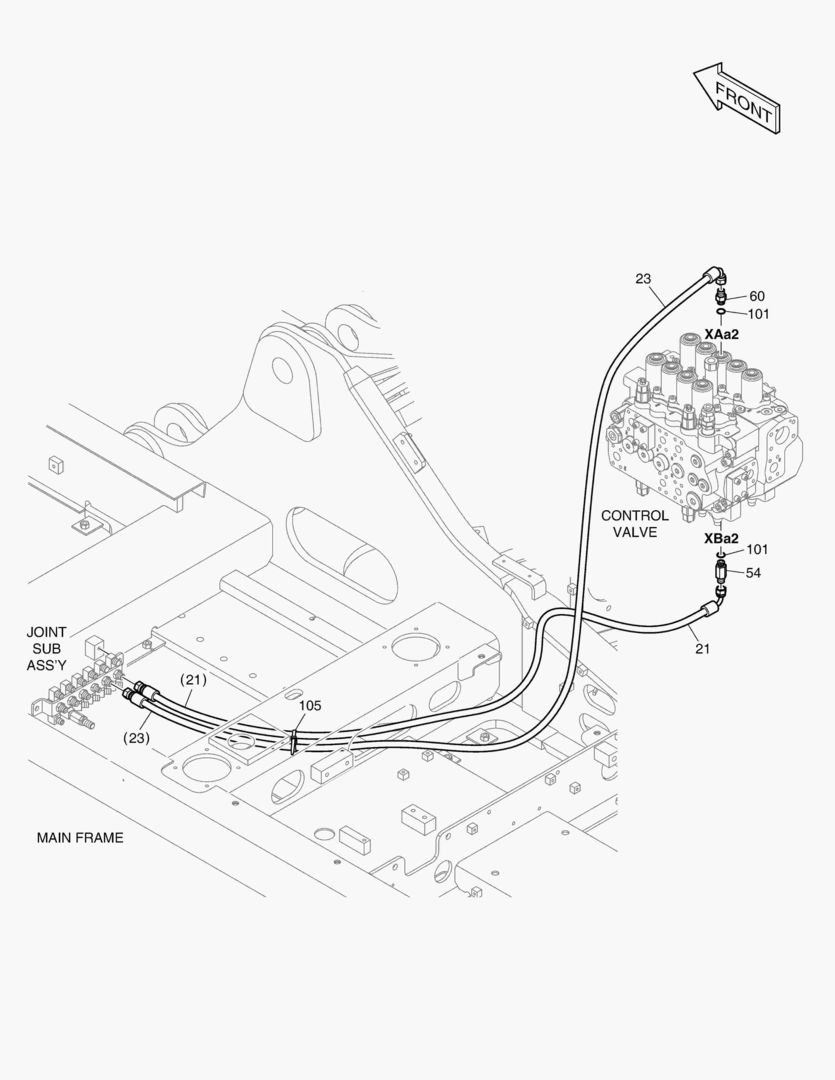 Схема 1370 PILOT PIPING(4) - BUCKET