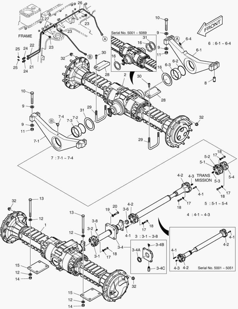 1140 AXLE & DRIVE SHAFT [5001~10045]
