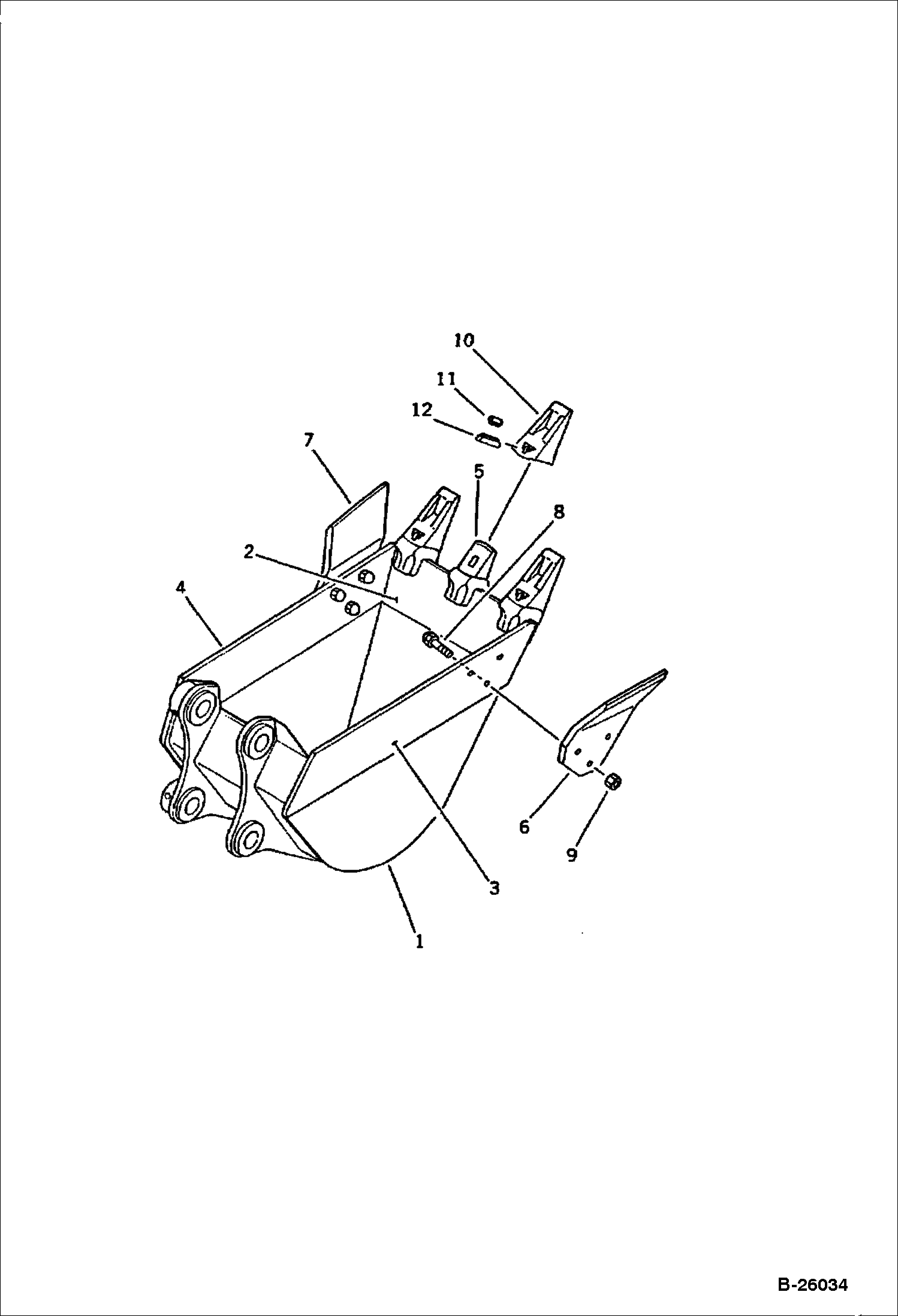 КОВШ (0,18 КУБИЧЕСКИХ МЕТРОВ)(130) (550 ММ ШИРОКИЕ)