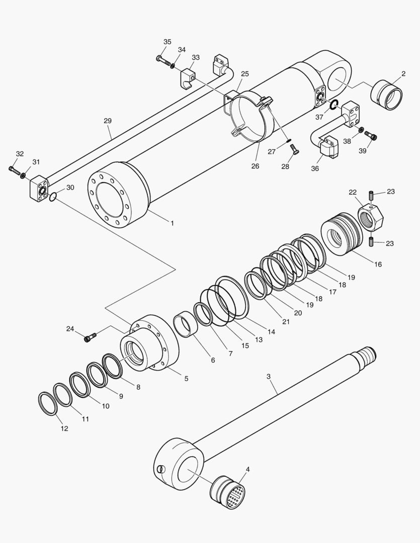 4291 BUCKET CYLINDER - ARM 2.9m(H.D) [5916~]