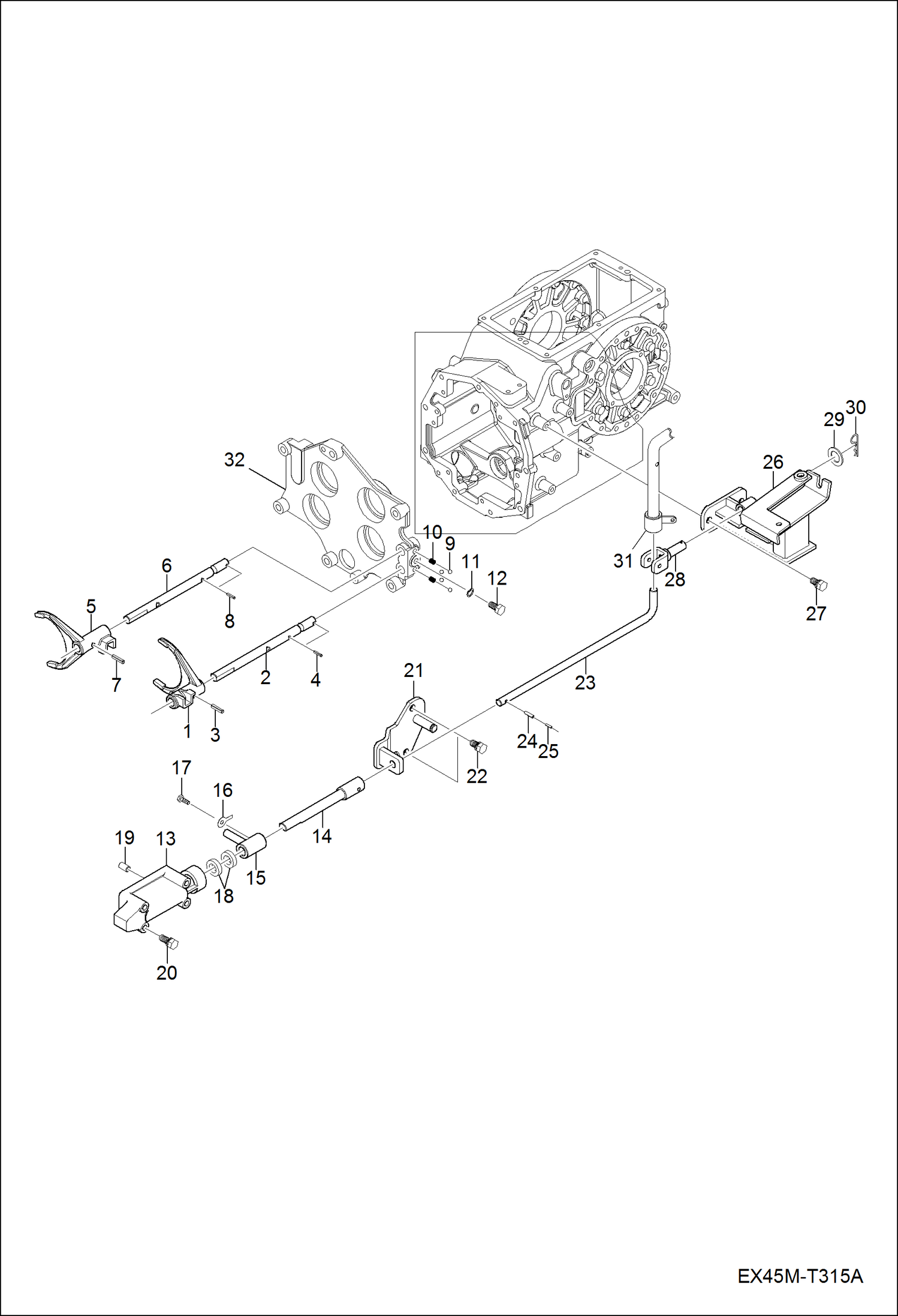 ВИЛКА ВКЛЮЧЕНИЯ ГЛАВНОЙ ПЕРЕДАЧИ В СБОРЕ