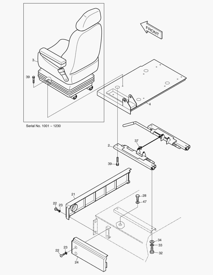 1410 SEAT & ELECTRIC BOX COVER