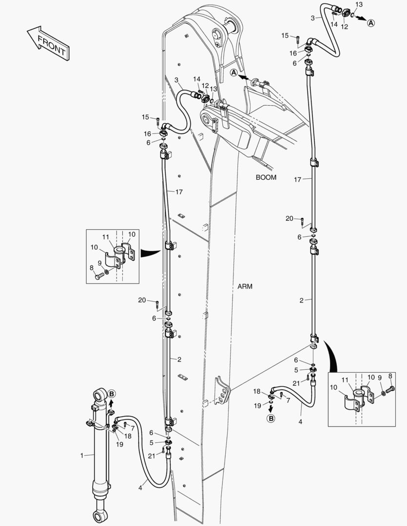ГИДРОСИСТЕМА РУКОЯТИ - РУКОЯТЬ 8 м