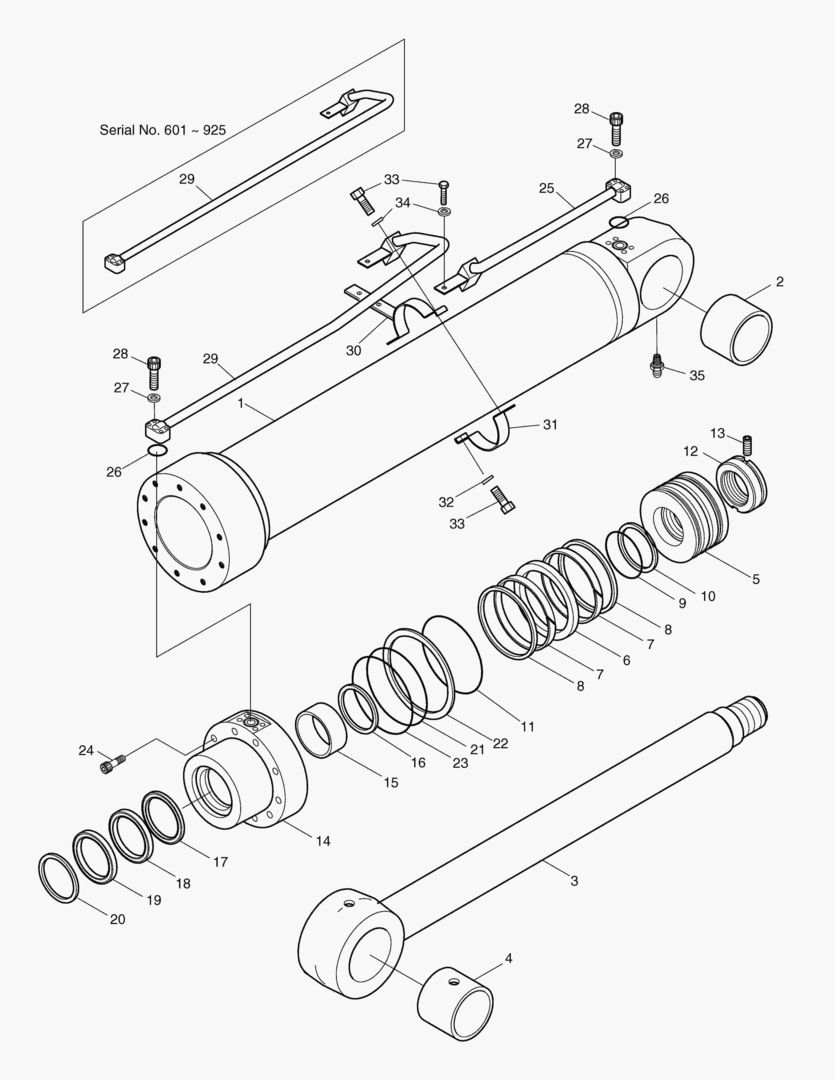 Спецтехника 4420 BOOM CYLINDER-L.H [601~2050] - главное фото