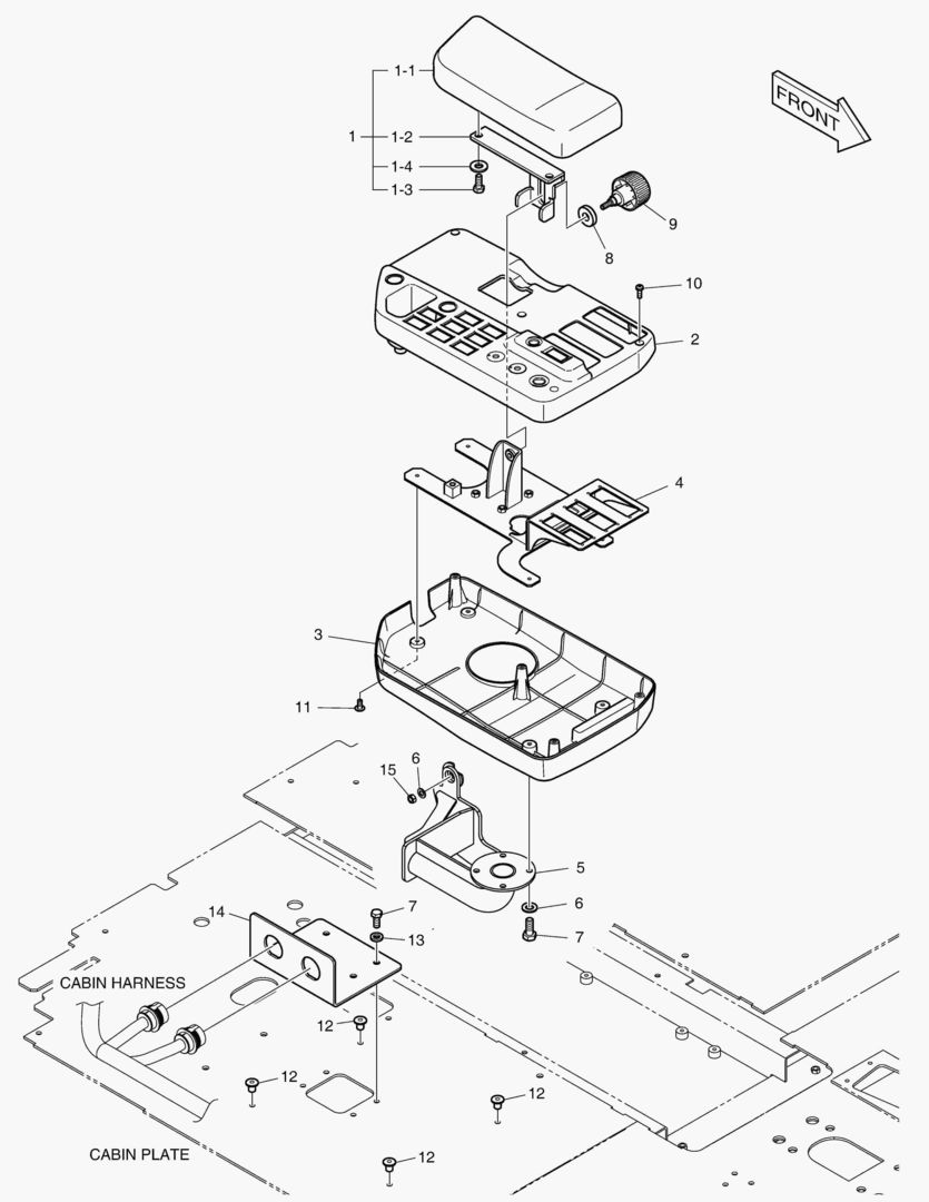Схема ПУЛЬТ УПРАВЛЕНИЯ-ТРИ РЫЧАГА(ЭЛЕКТРИКА)