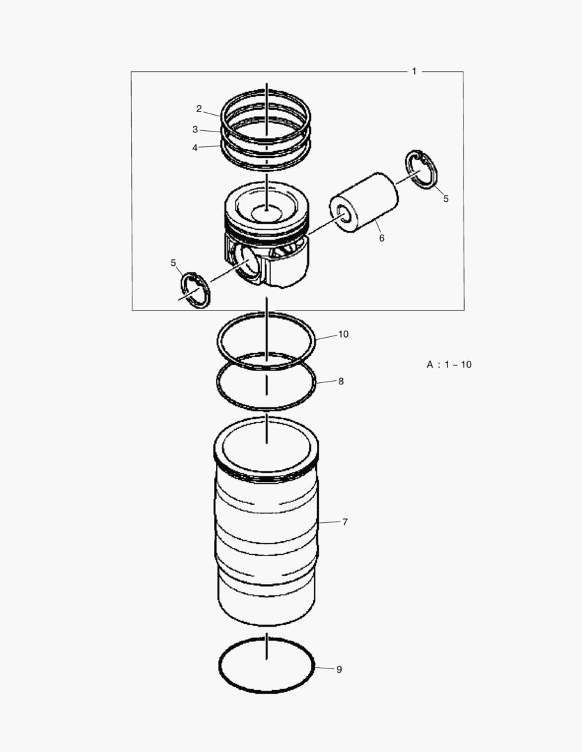 G010-60 REPAIR KIT; PISTON AND CYLINDER