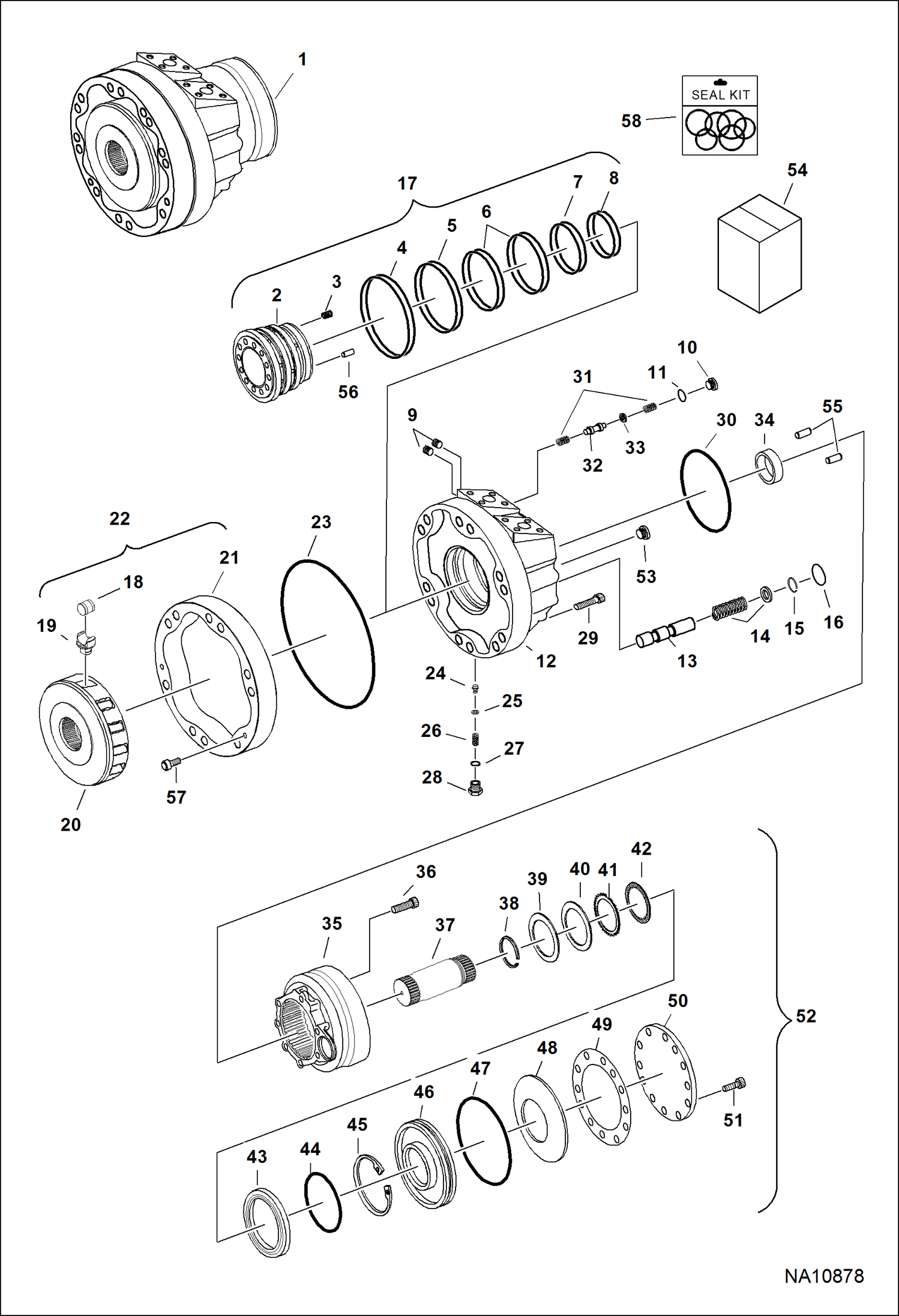 ГИДРОСТАТИЧЕСКИЙ ДВИГАТЕЛЬ И ТОРМОЗ (2-ФУНКЦИЯ РЕГУЛИРОВКИ ЧИСЛА ОБОРОТОВ ДВИГАТЕЛЯ) (ВСПОМОГАТЕЛЬНЫЙ) (R921811649)