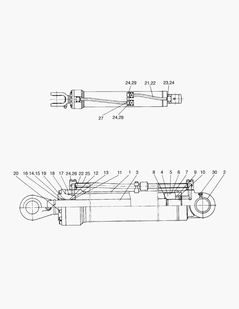 ГИДРОЦИЛИНДР ПОДЪЕМА(ЛЕВОСТОРОННИЙ)