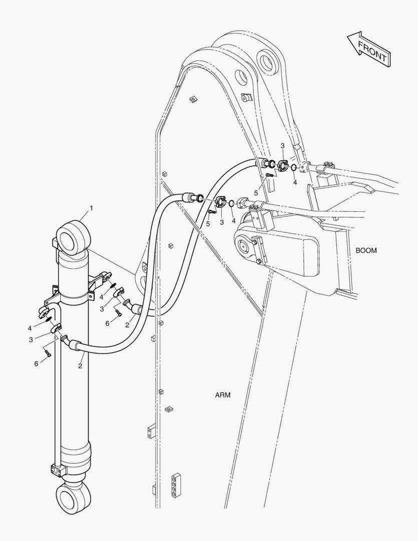 ГИДРОСИСТЕМА РУКОЯТИ - РУКОЯТЬ 3.95 м