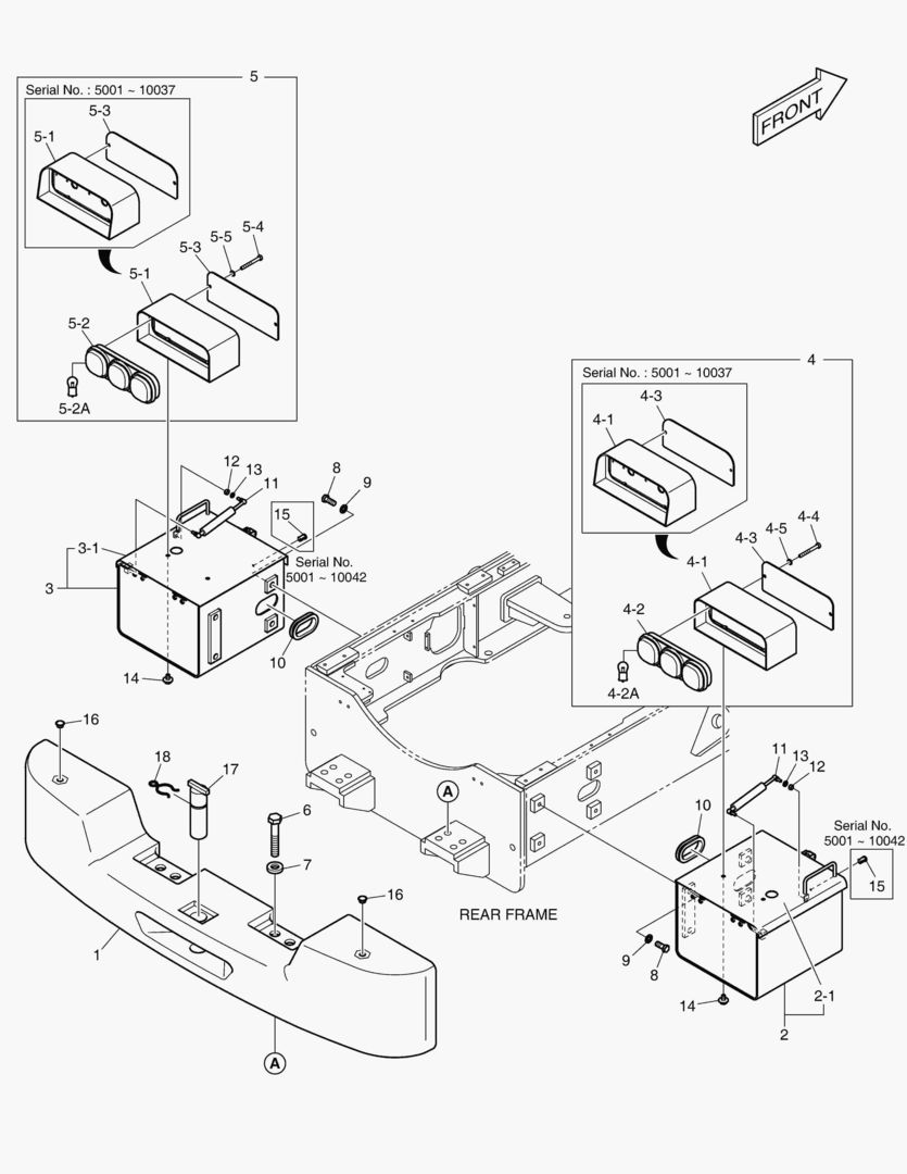 1350 COUNTER WEIGHT & REAR LAMP