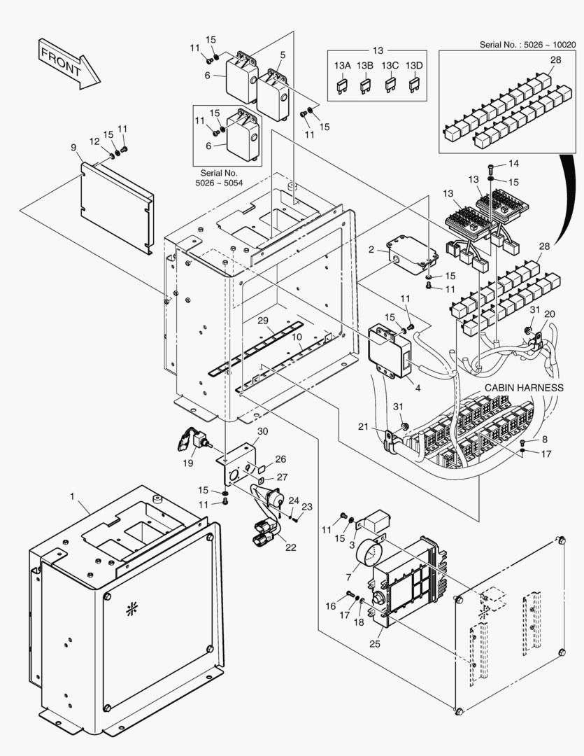 Схема 1471 ELECTRIC BOX - FNR LEVER [5026~]