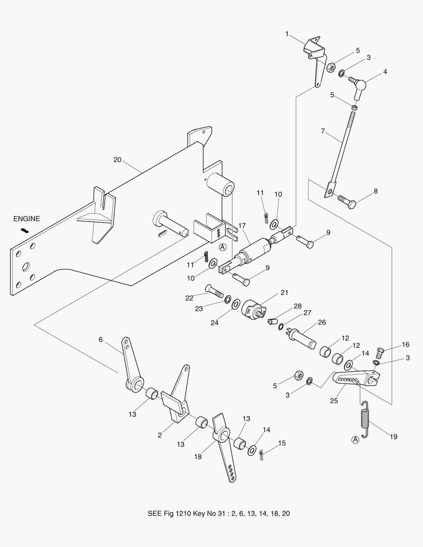РЫЧАГ В СБОРЕ(ДВИГАТЕЛЬ SUB)