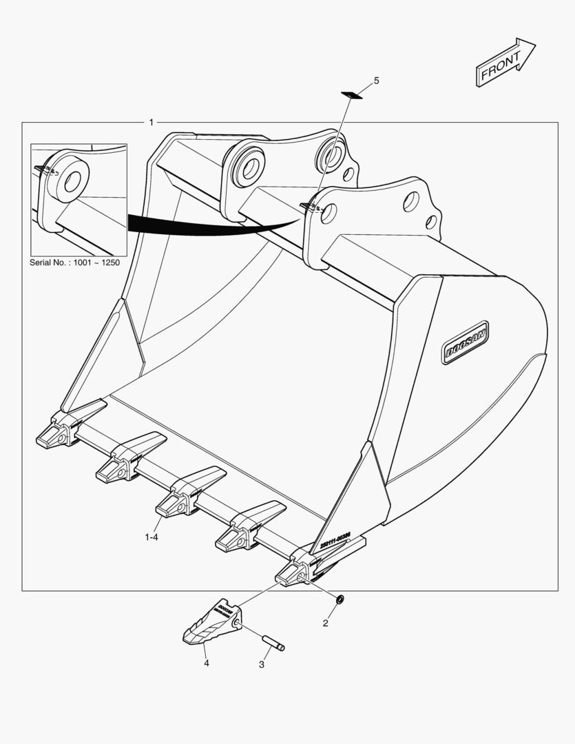 7370 BUCKET ASSВґY - 1.60mВі - H CLASS