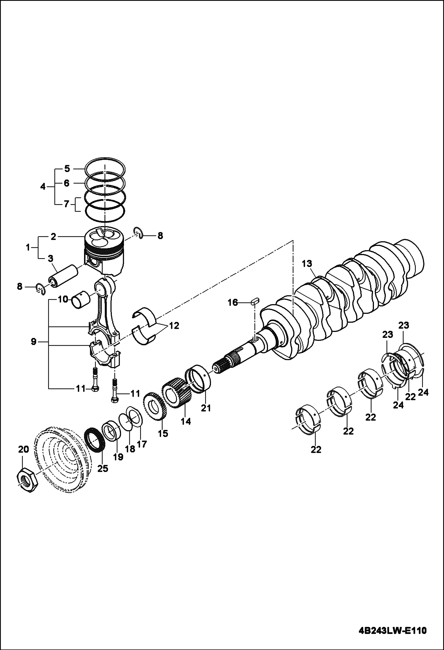 ПОРШЕНЬ И ГРУППА КОЛЕНЧАТОГО ВАЛА