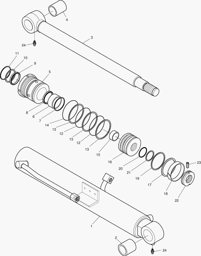 ЦИЛИНДР СТРЕЛЫ - ГИДРОЗАМОК