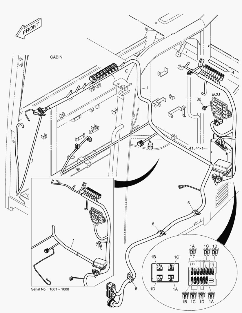 ЭЛЕКТРИЧЕСКИЕ ЗАПЧАСТИ - КАБИНА(Tier 3)