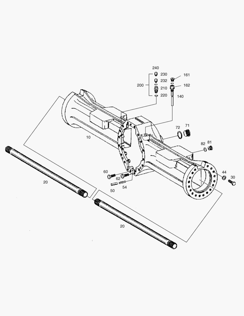3371 AXLE CASING-REAR AXLE [2077~]
