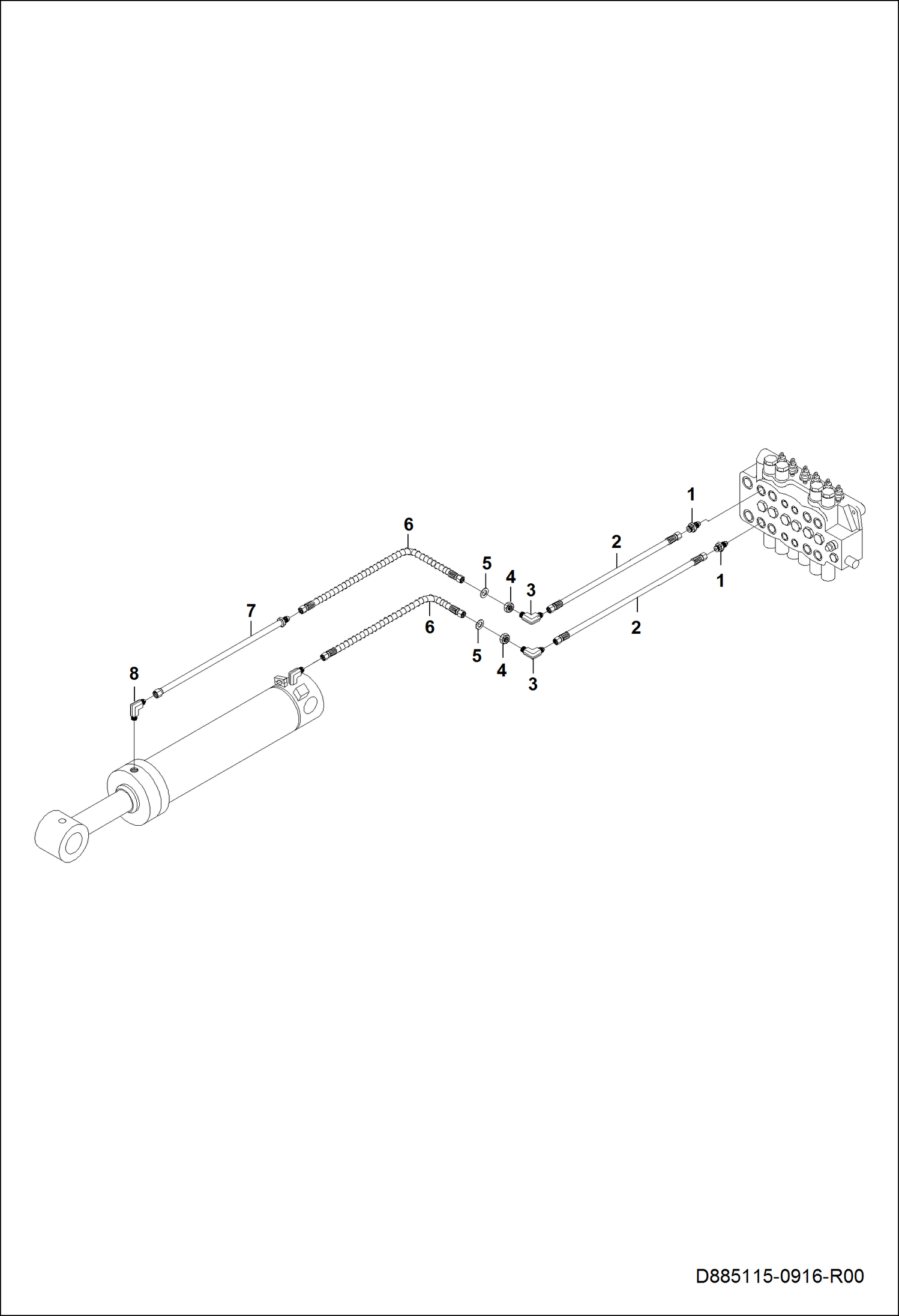 СХЕМА ЦИЛИНДРОВ КОВША