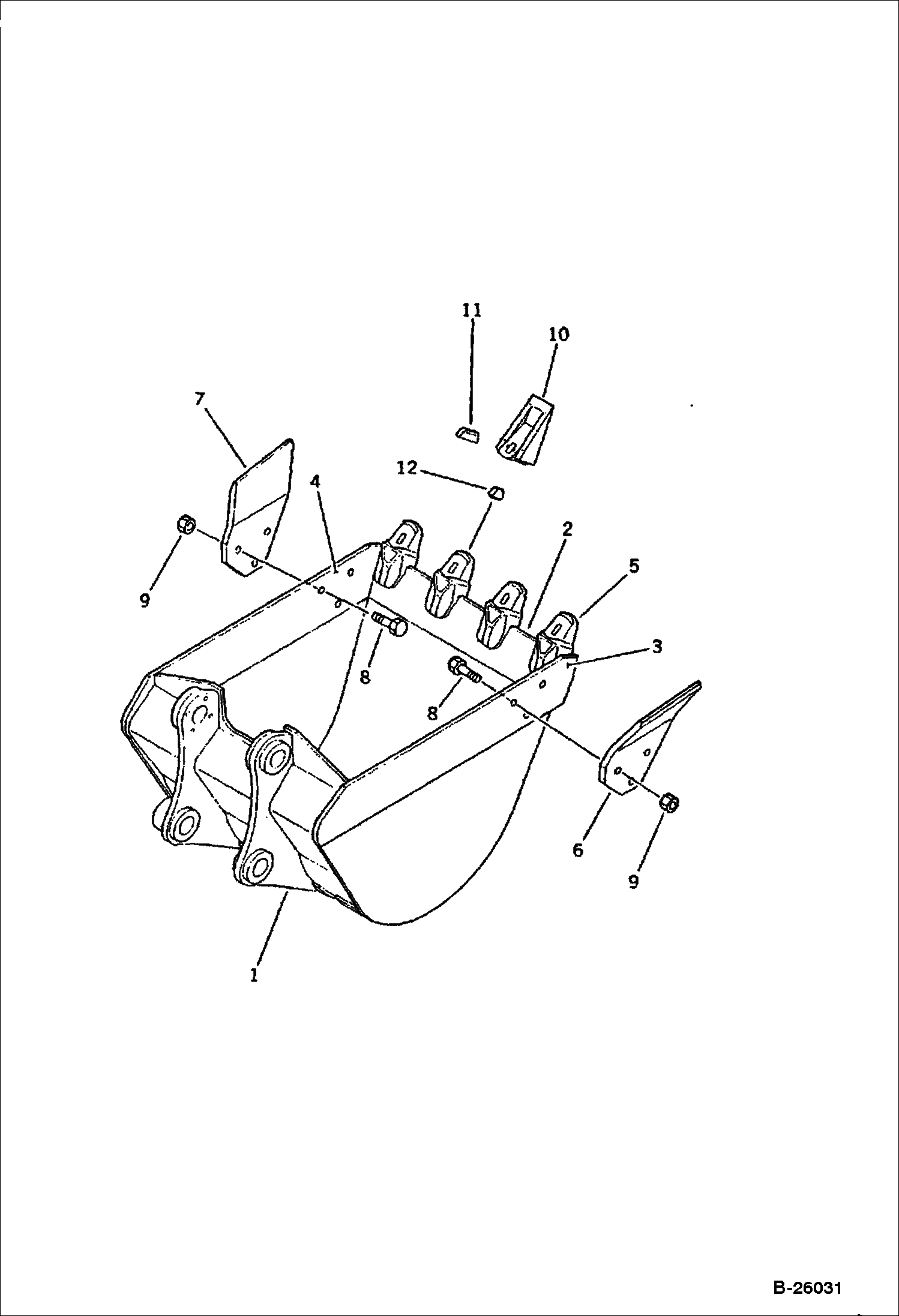 КОВШ (0,32 КУБИЧЕСКИХ МЕТРОВ)(130) (725 ММ ШИРОКИЕ)