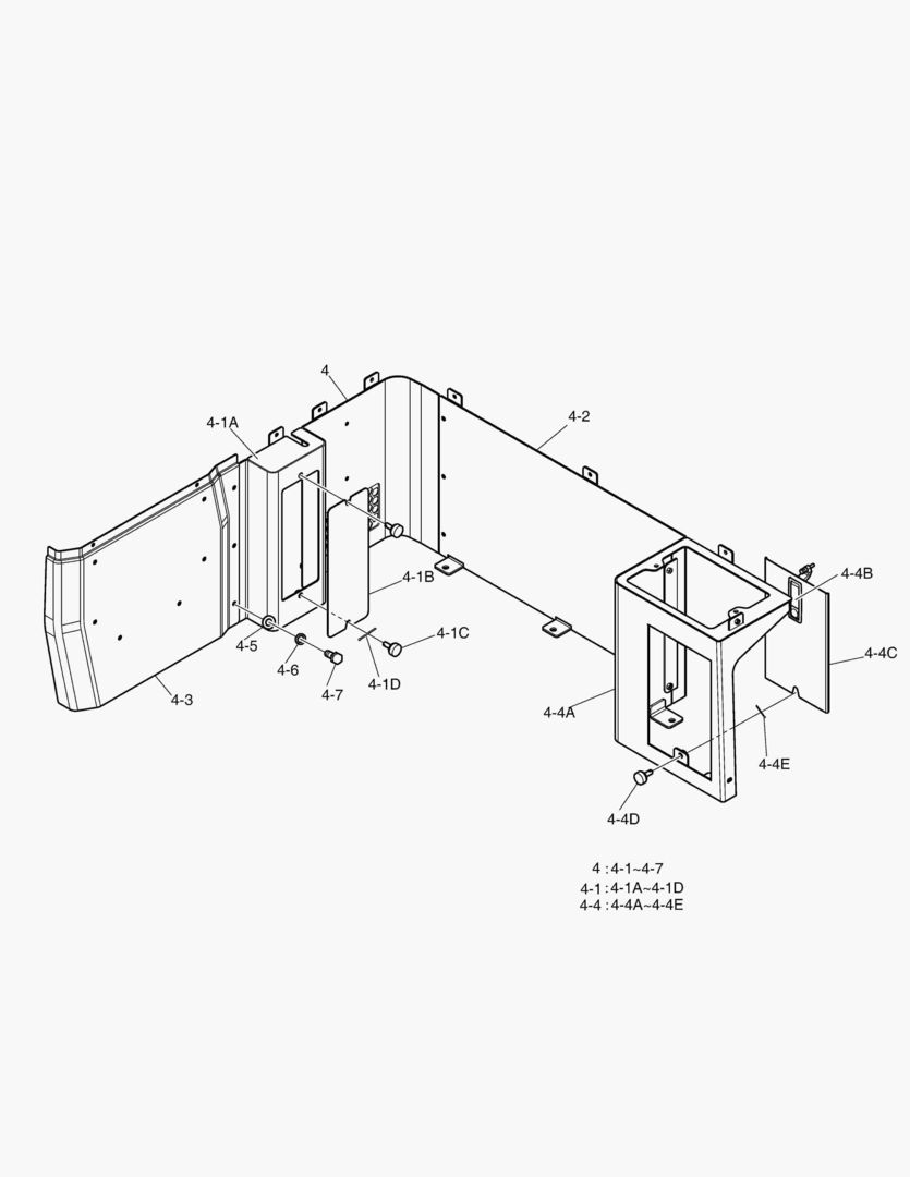 Спецтехника 5400 CABIN(2) - BRACKET ASSвЂ™Yпј€MECHANICAL LEVERпј‰ [10028 ~10527]